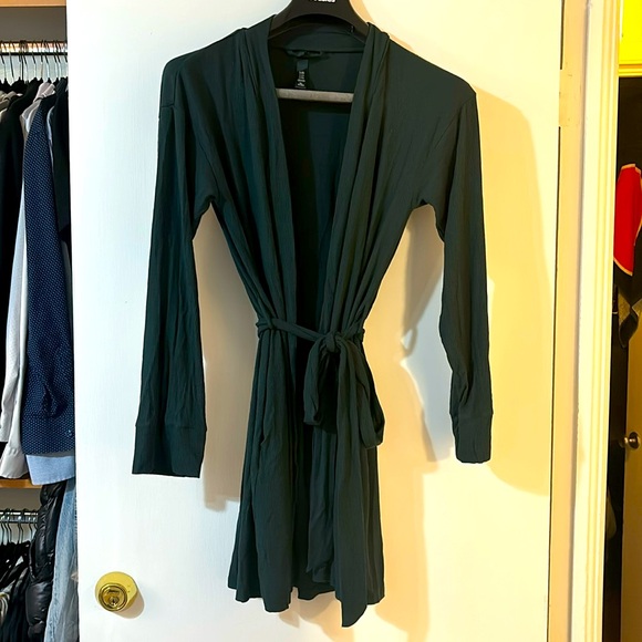 Skims soft lounge rib stretch modal robe - Picture 1 of 5